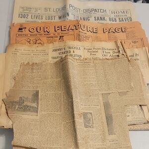 Lot Of Vintage Newspaper EPHEMERA